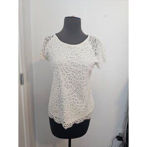 Solitaire White Lace Shirt - size s